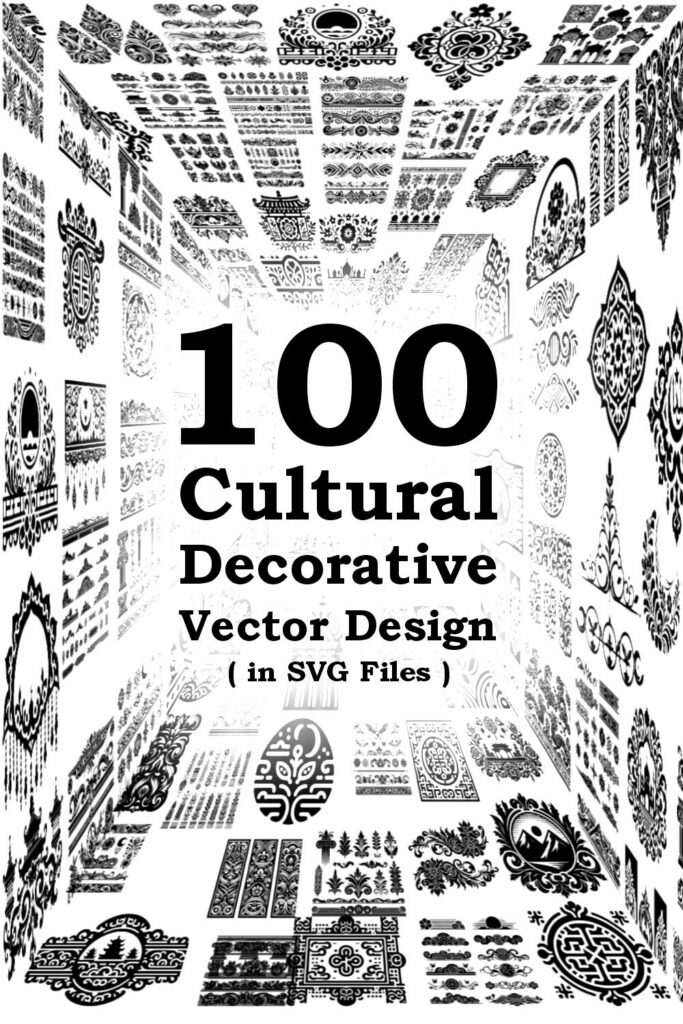 100 Cultural Decorative Vector Design in SVG Files - MasterBundles