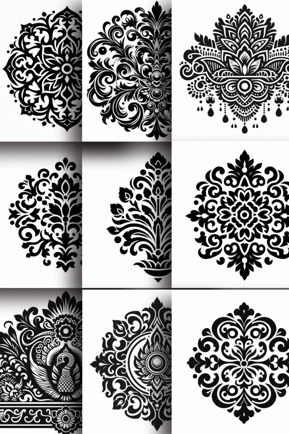 100 SVG Files - Mandala Creative Element pinterest preview image.