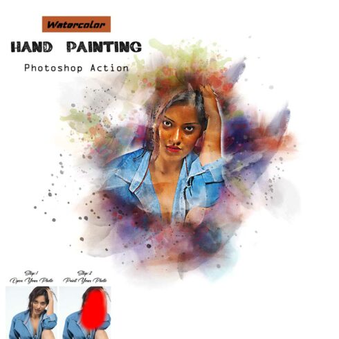 Watercolor Hand Painting PS Action cover image.