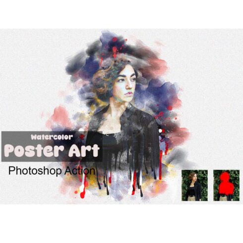 Watercolor Poster Art Photoshop Action cover image.