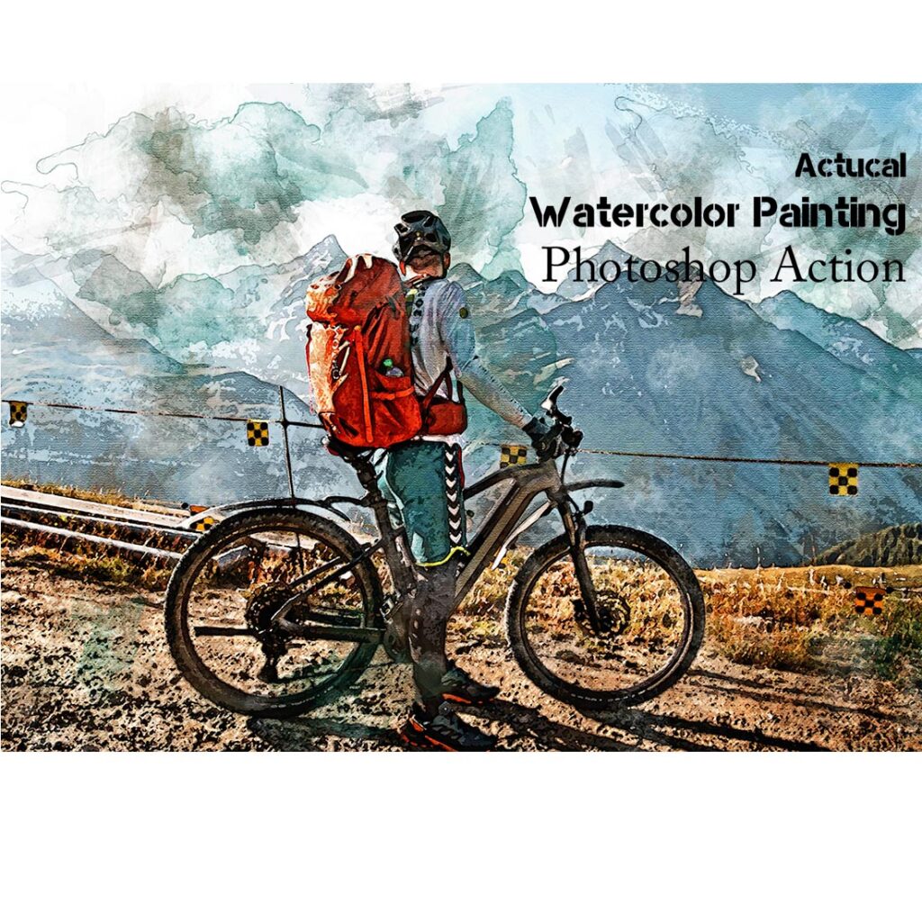 Actual Watercolor Painting Photoshop Action - MasterBundles