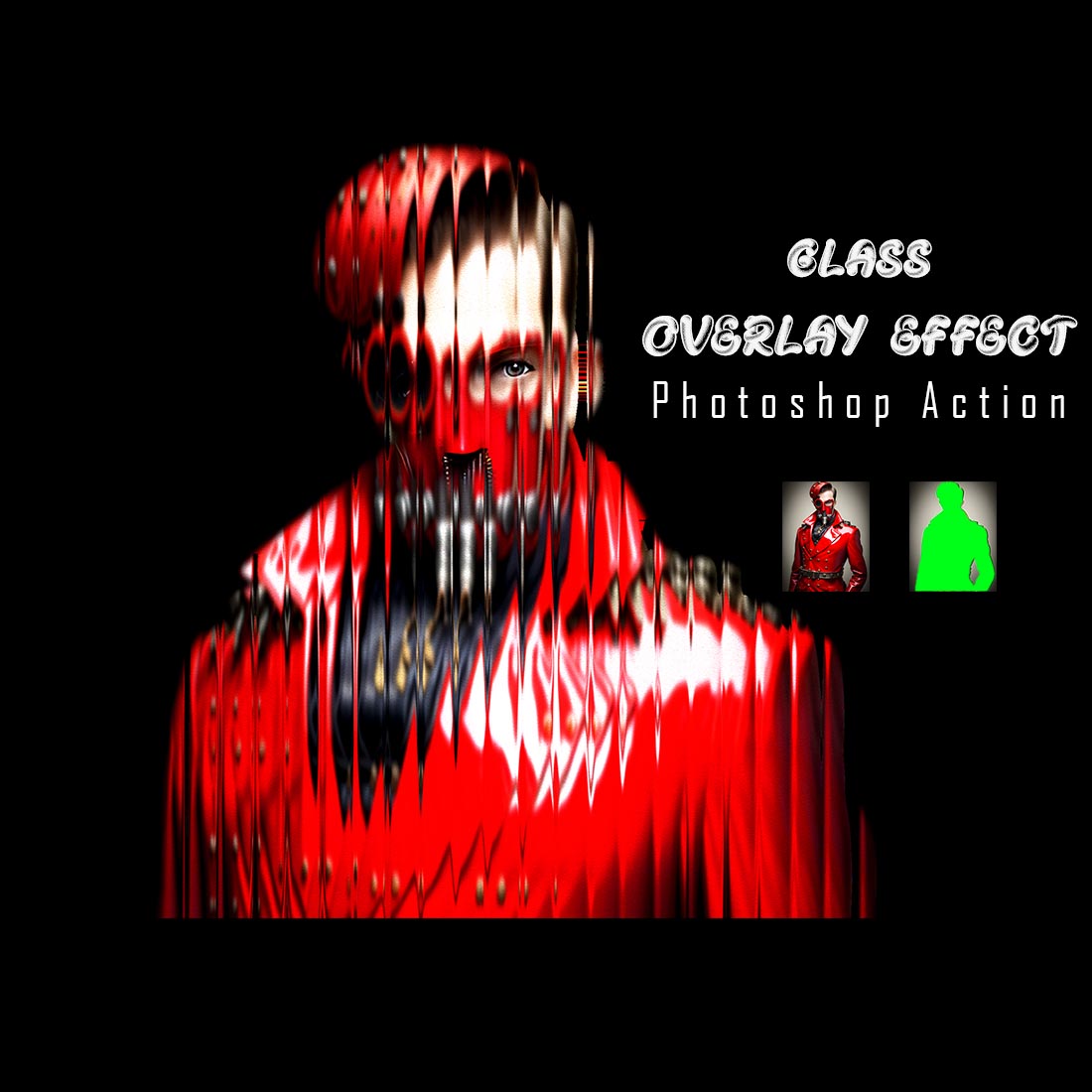 Glass Overlay Effect Photoshop Action cover image.