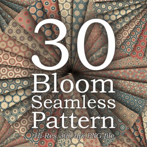 Set of 30 Bloom Seamless Pattern cover image.