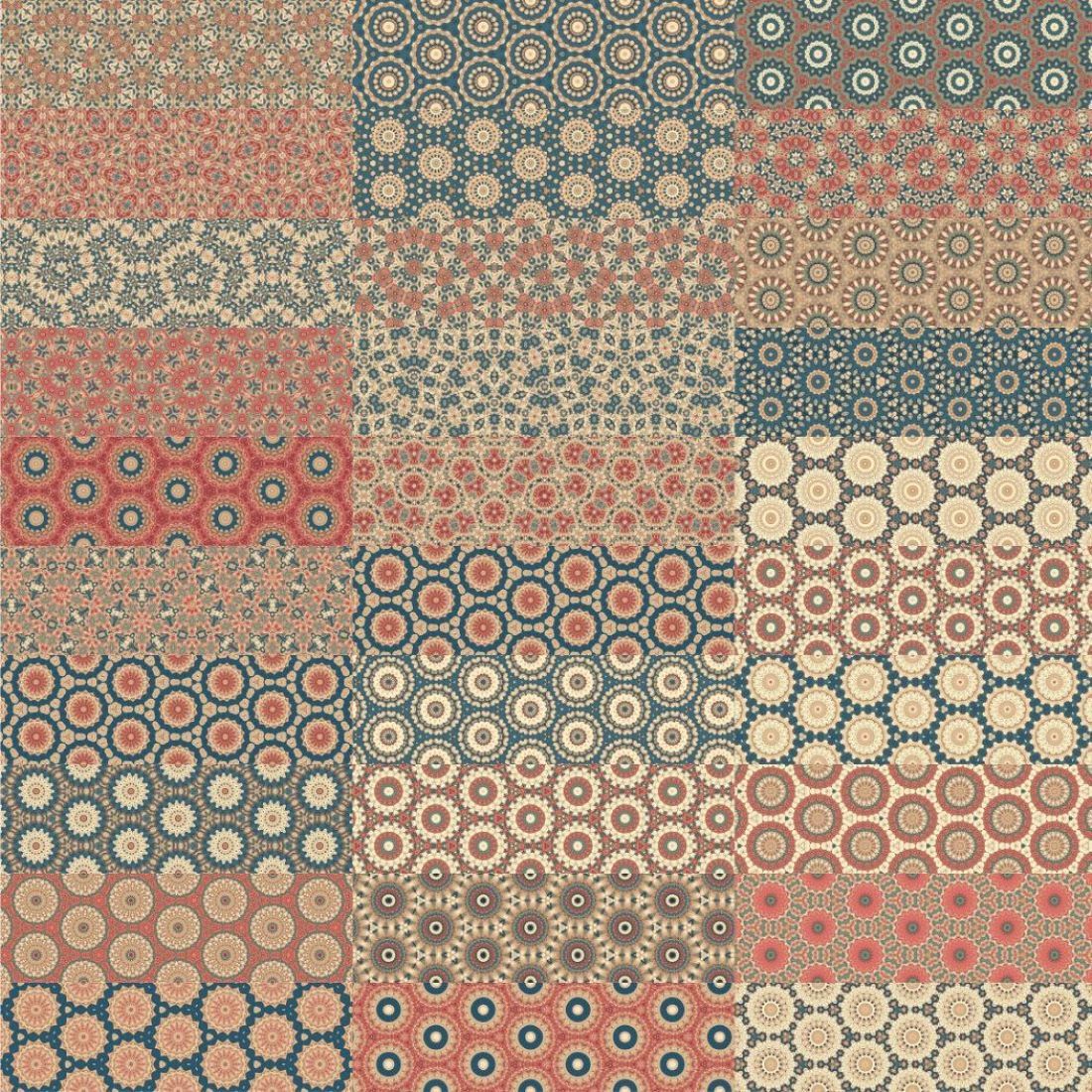 Set of 30 Bloom Seamless Pattern preview image.