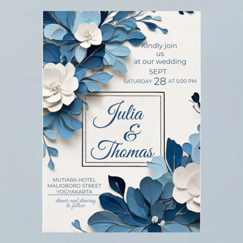 wedding invitation templates-simple,elegant and attractive-V1 cover image.