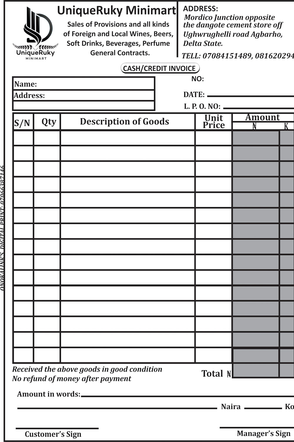 Invoice pinterest preview image.