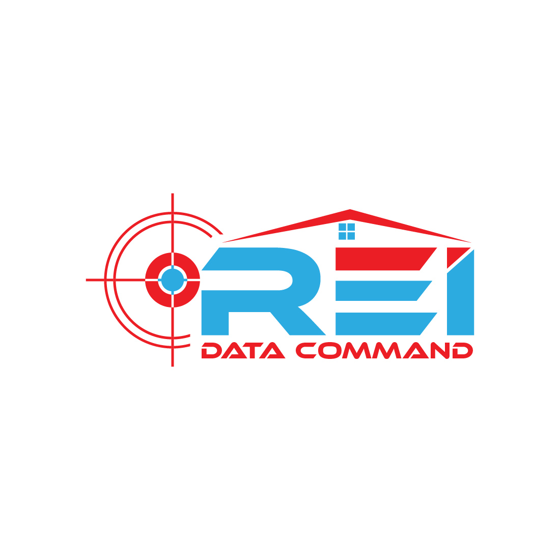 Real Estate and Data Command Logo or Icon Design Vector Image Template cover image.