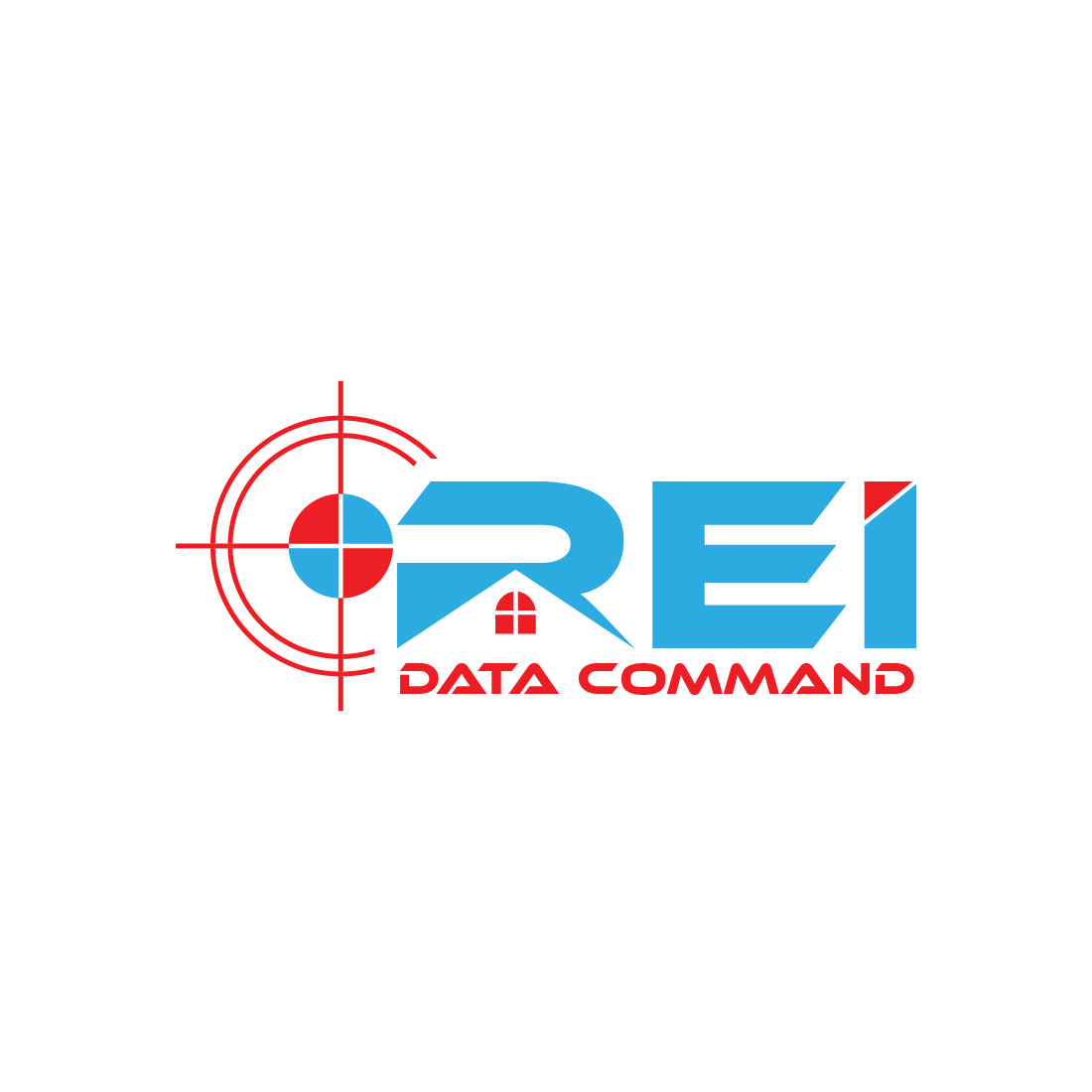 real estate and data command logo or icon design vector image template 253