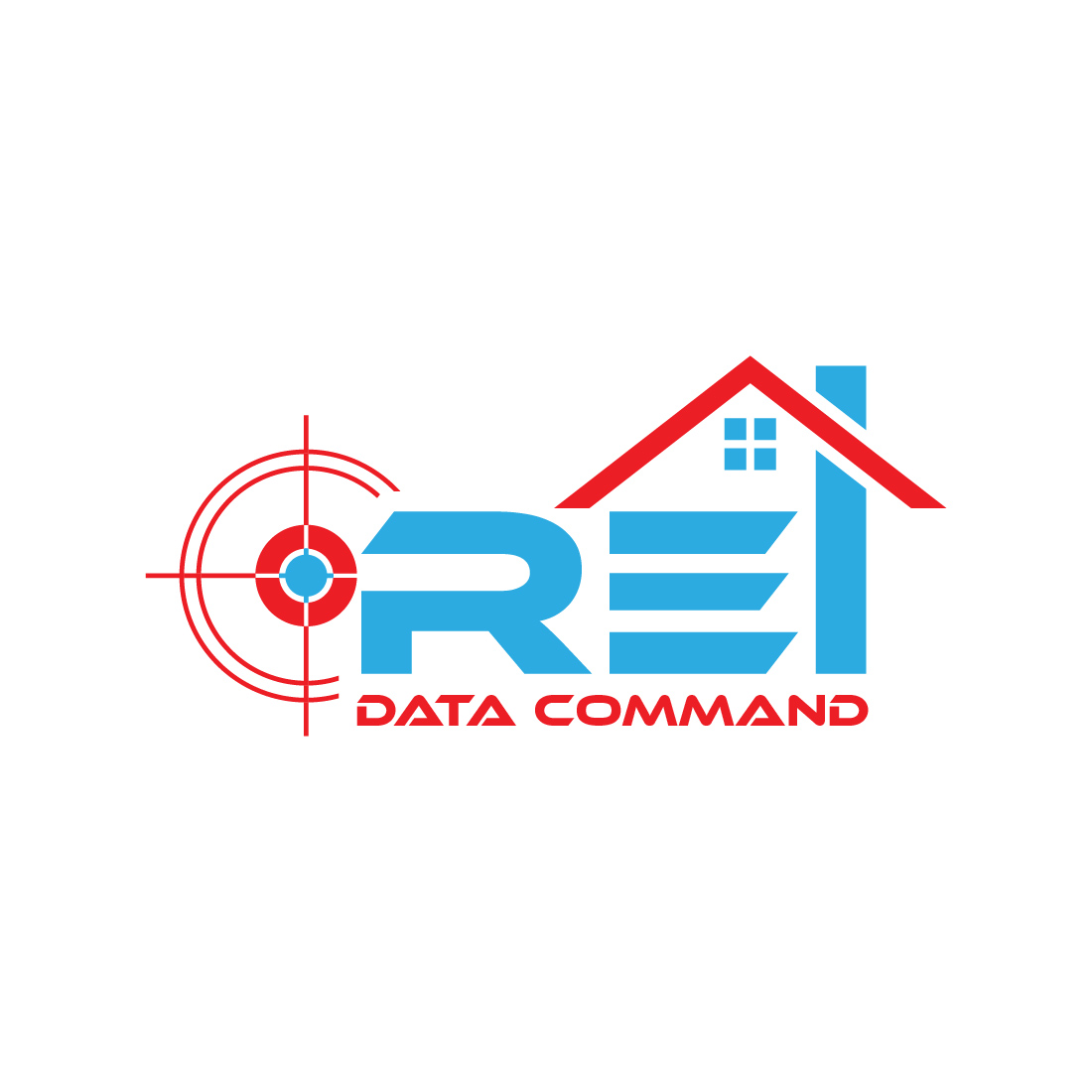 real estate and data command logo or icon design vector image template 304