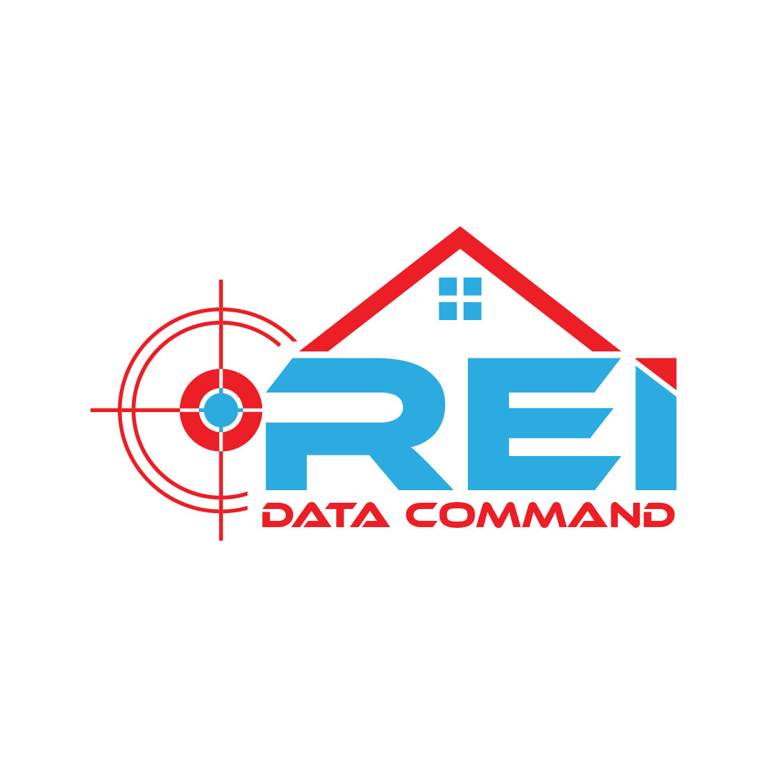 Real Estate and Data Command Logo or Icon Design Vector Image Template cover image.