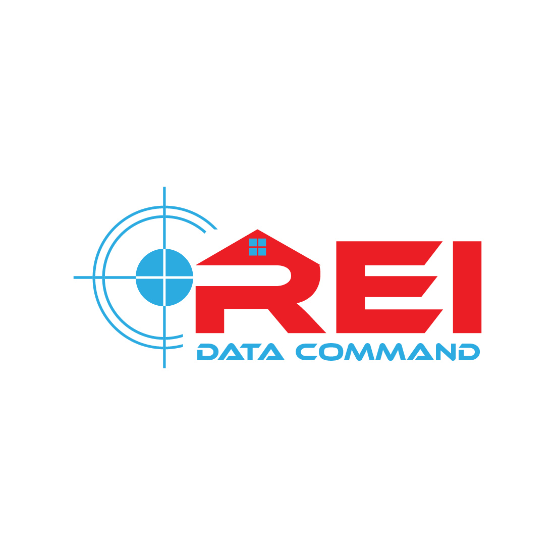 Real Estate and Data Command Logo or Icon Design Vector Image Template cover image.