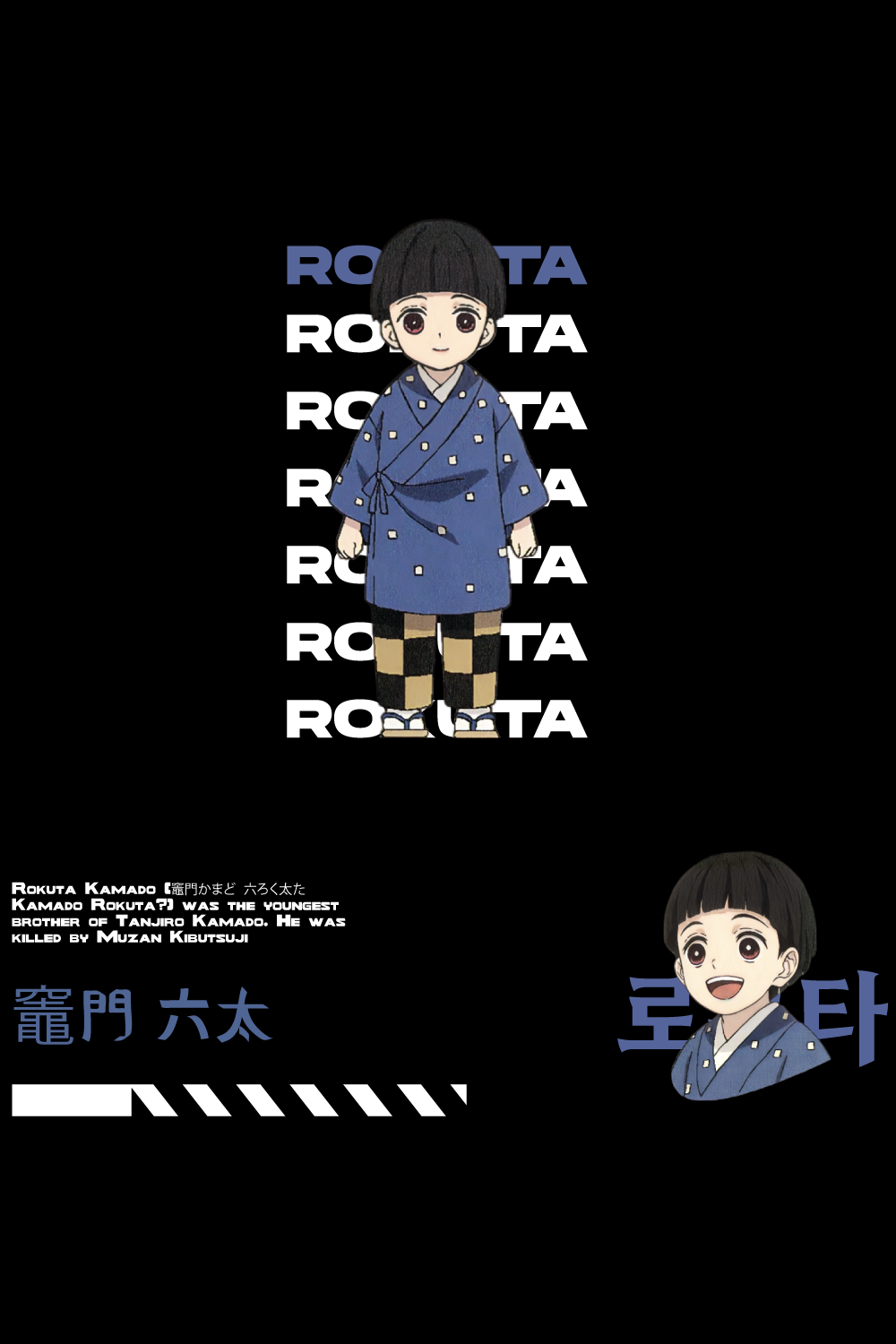 Anime t shirt , demon slayer character, Rokuta pinterest preview image.