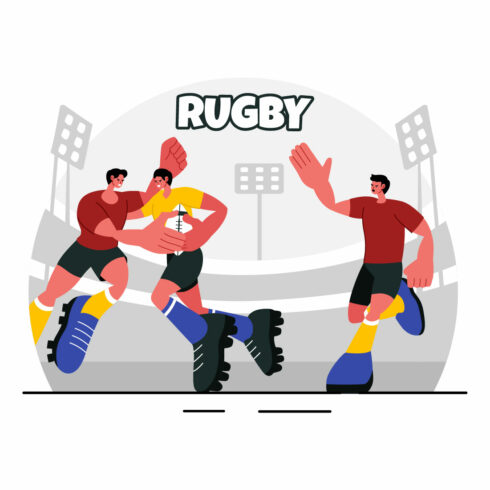 9 Rugby Player Illustration cover image.