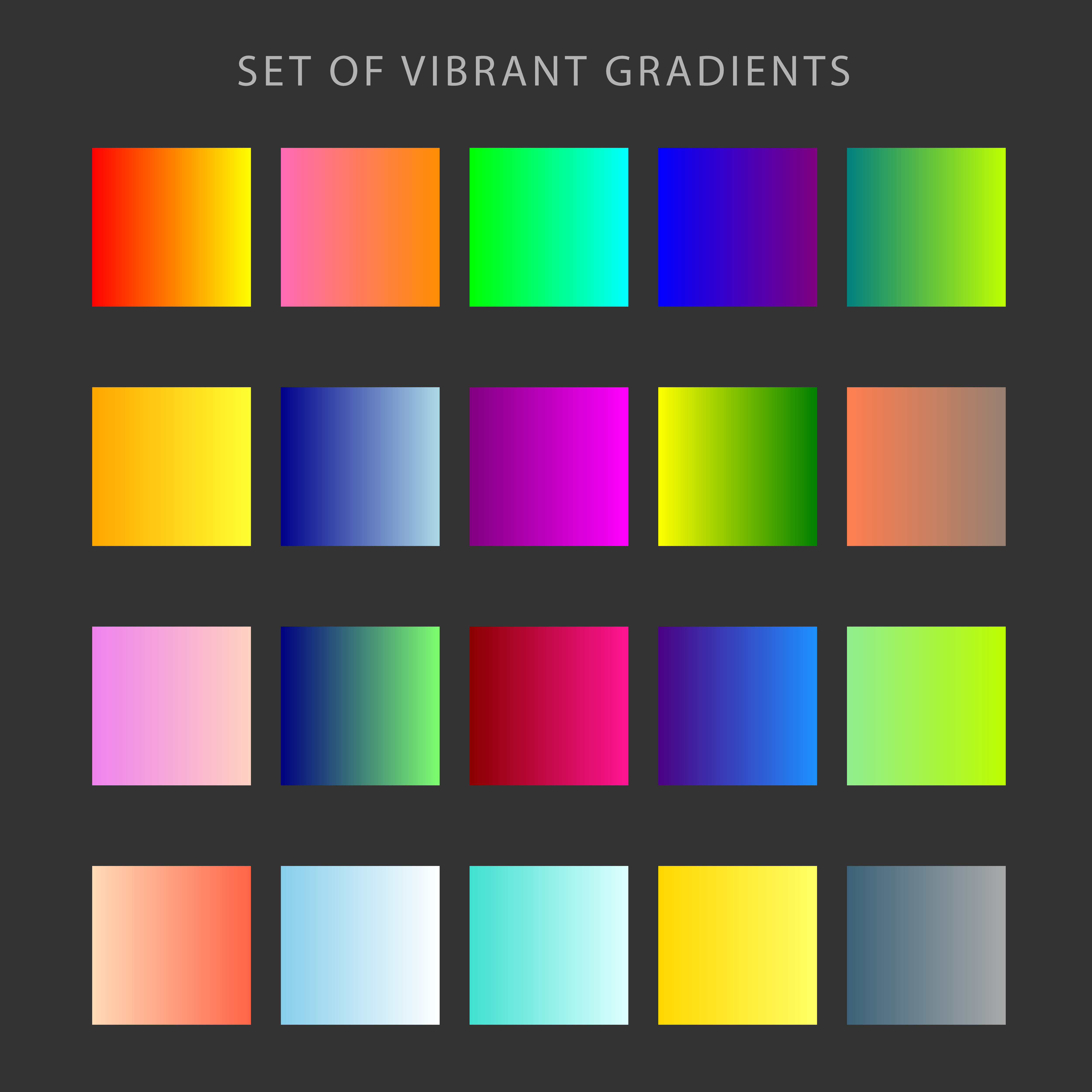 Set of Vibrant Gradient Colors cover image.