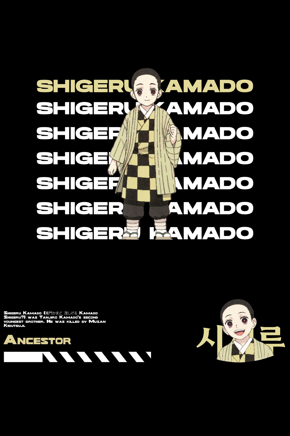 Anime t shirt , demon slayer character, Shigeru pinterest preview image.