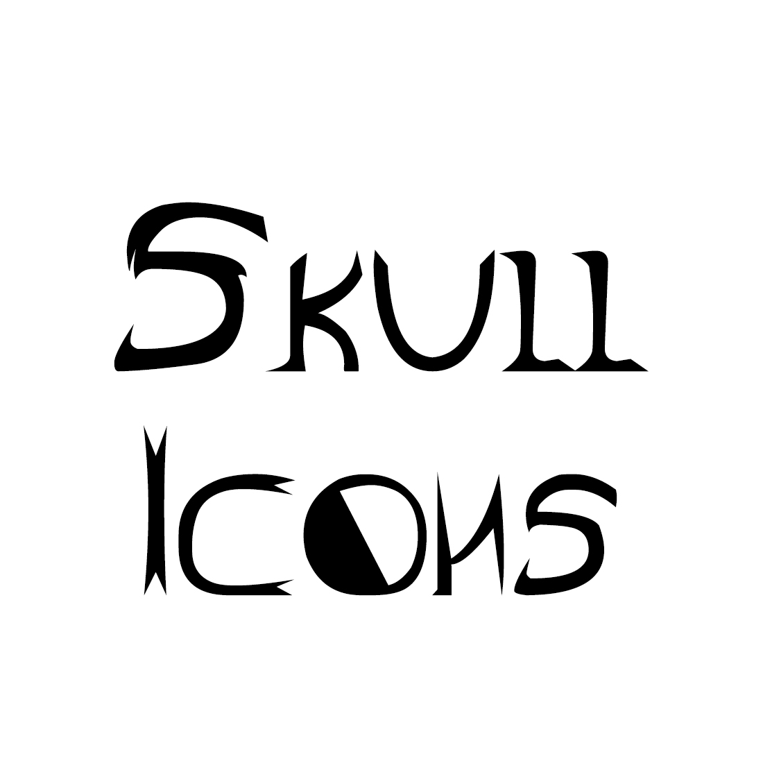 9 Skull Logo Icons - Halloween Vector Pack preview image.