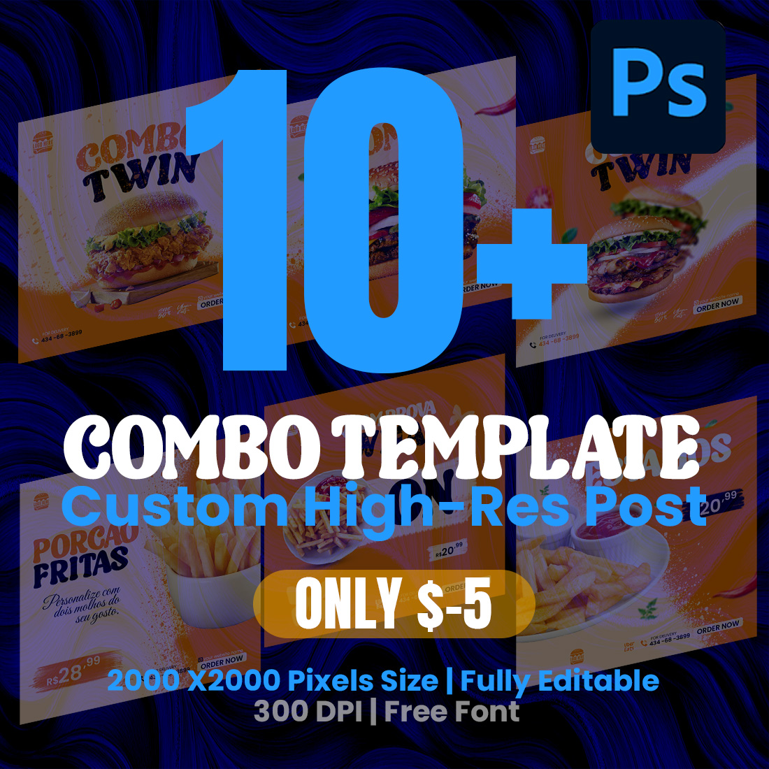 10 Social Media | Combo Fast Food cover image.