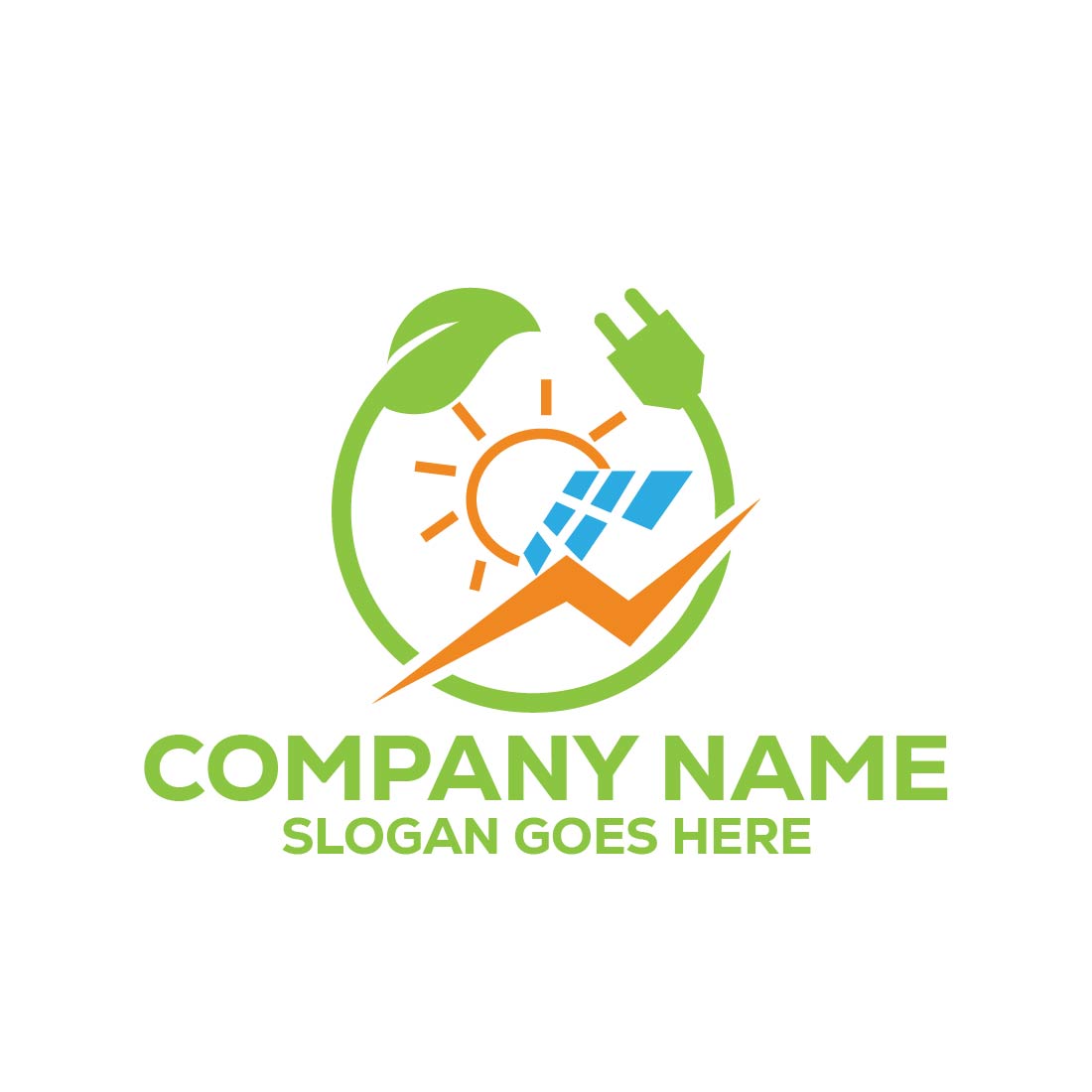 Solar Enegry Logo or Icon Design Vector Image Template cover image.