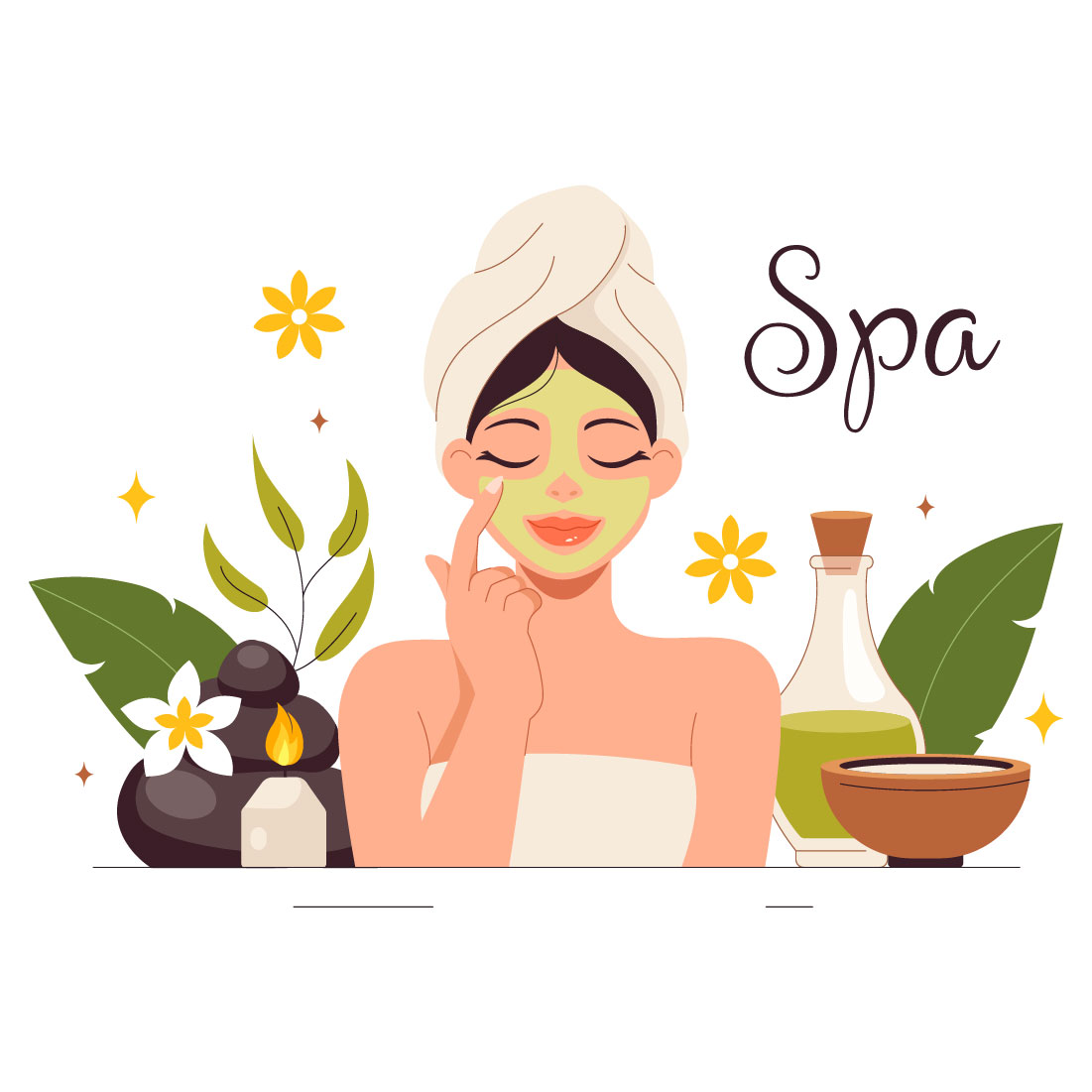 9 Spa Beauty and Health Illustration preview image.