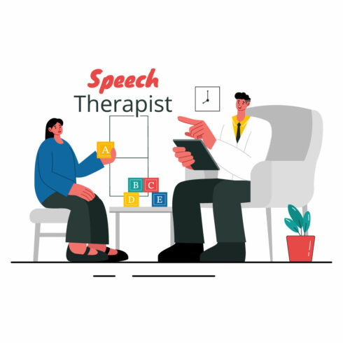 9 Speech Therapist Vector Illustration cover image.