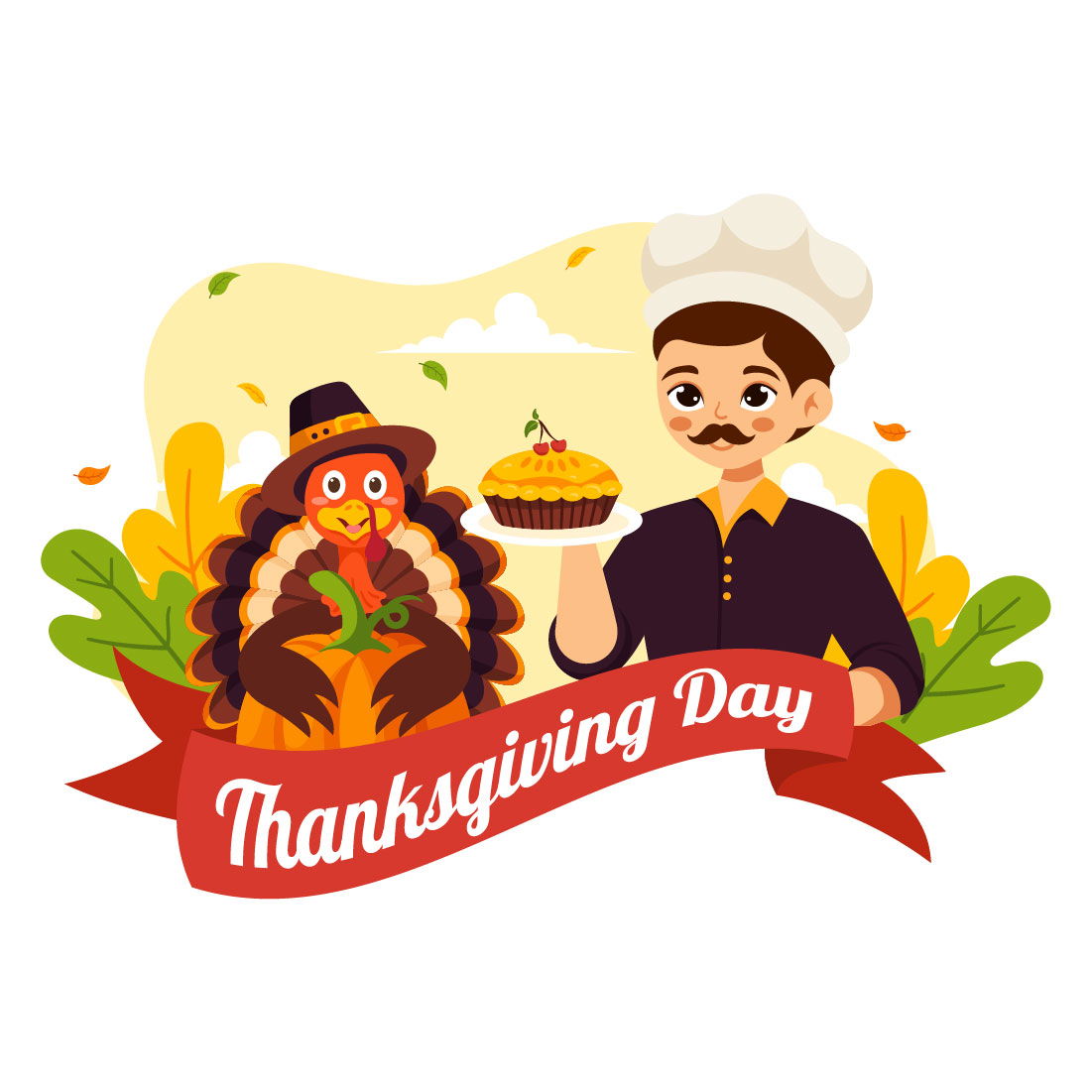 13 Happy Thanksgiving Day Illustration cover image.