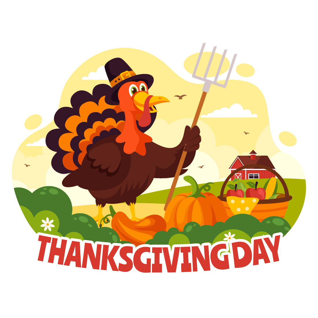 13 Happy Thanksgiving Day Illustration preview image.