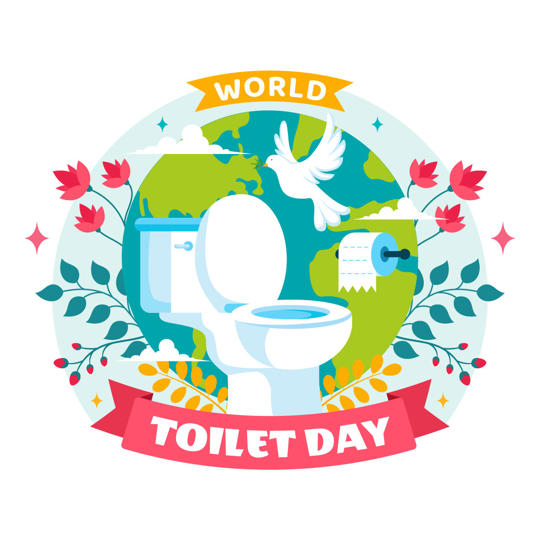 11 World Toilet Day Illustration cover image.