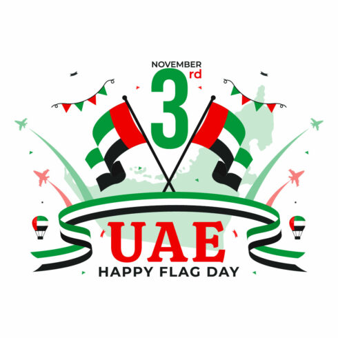 12 United Arab Emirates Flag Day Illustration cover image.