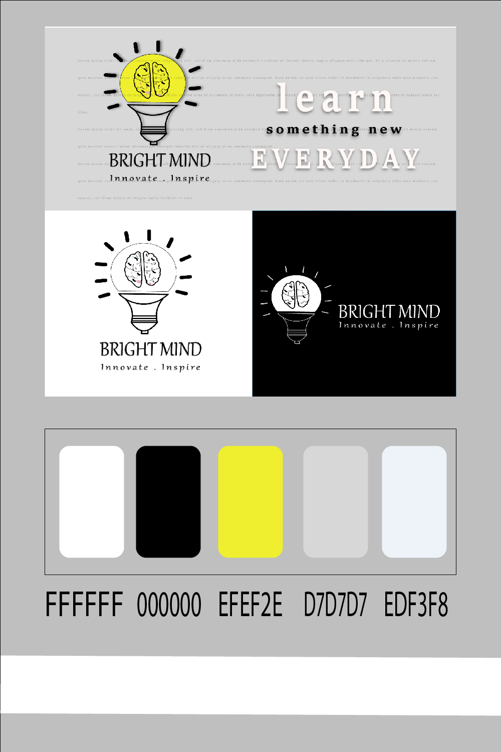 ''Bright Mind Logo Design'' pinterest preview image.