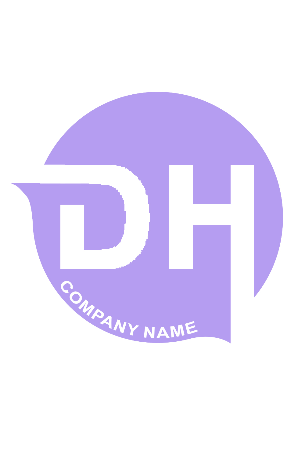 Initial Letters DH Logo company name or Icon Design Vectors Image Templates pinterest preview image.