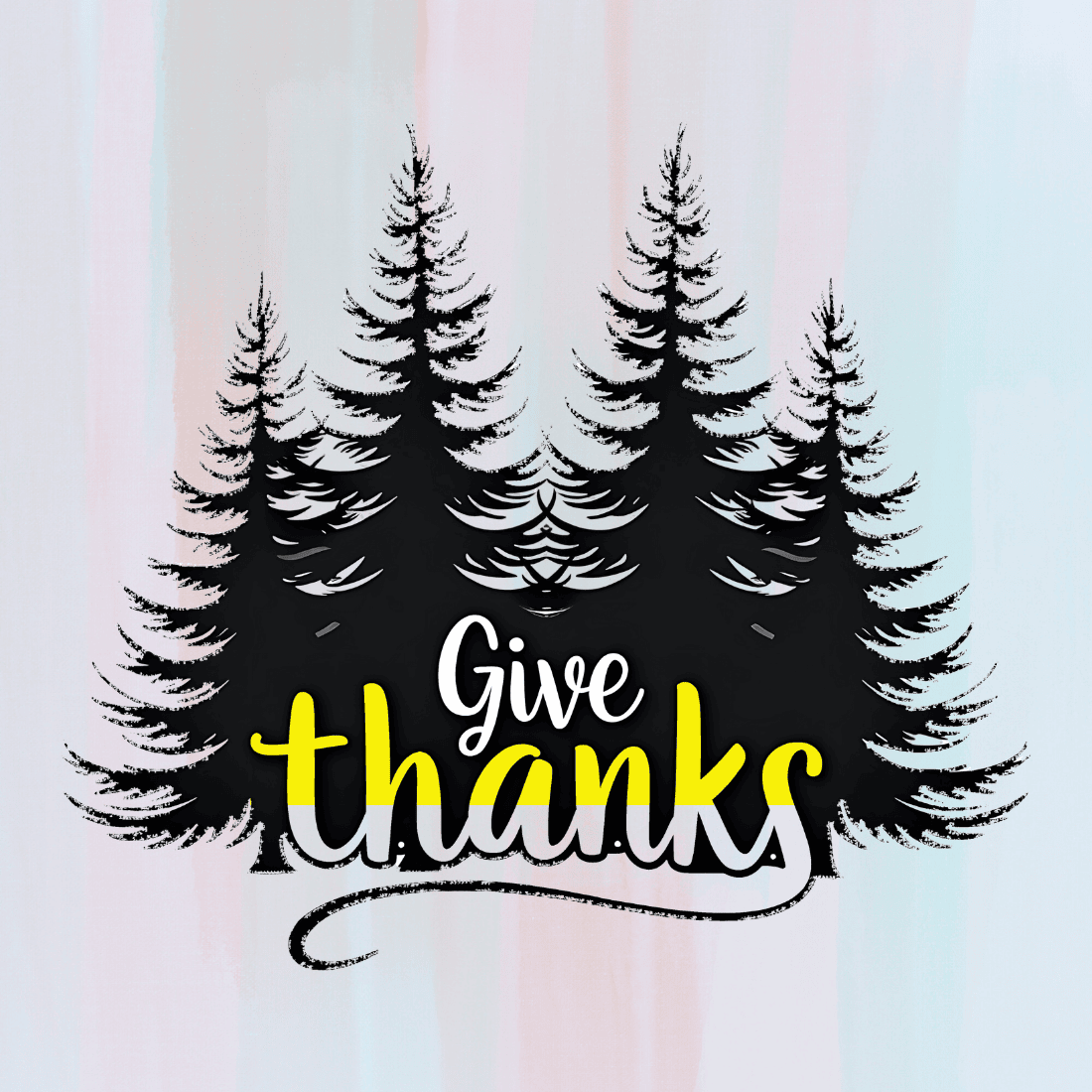 Thankful Tree T-shirt Design preview image.