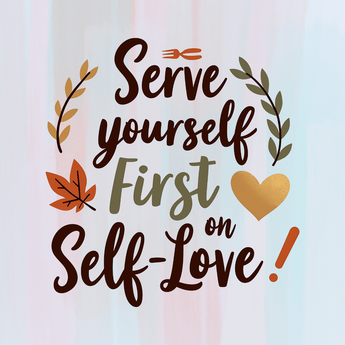 Serve Yourself First Quote T-shirt Design preview image.