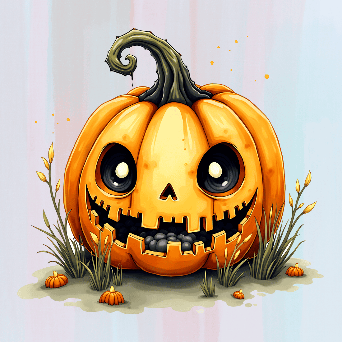 Ghost Pumpkins T-shirt Design preview image.