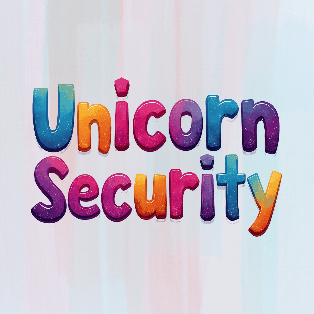 Magical Unicorn Security T-shirt Design preview image.