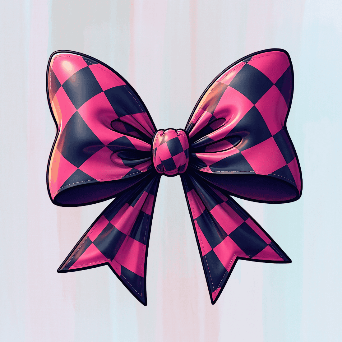 Pink and Black Bow T-shirt Design preview image.