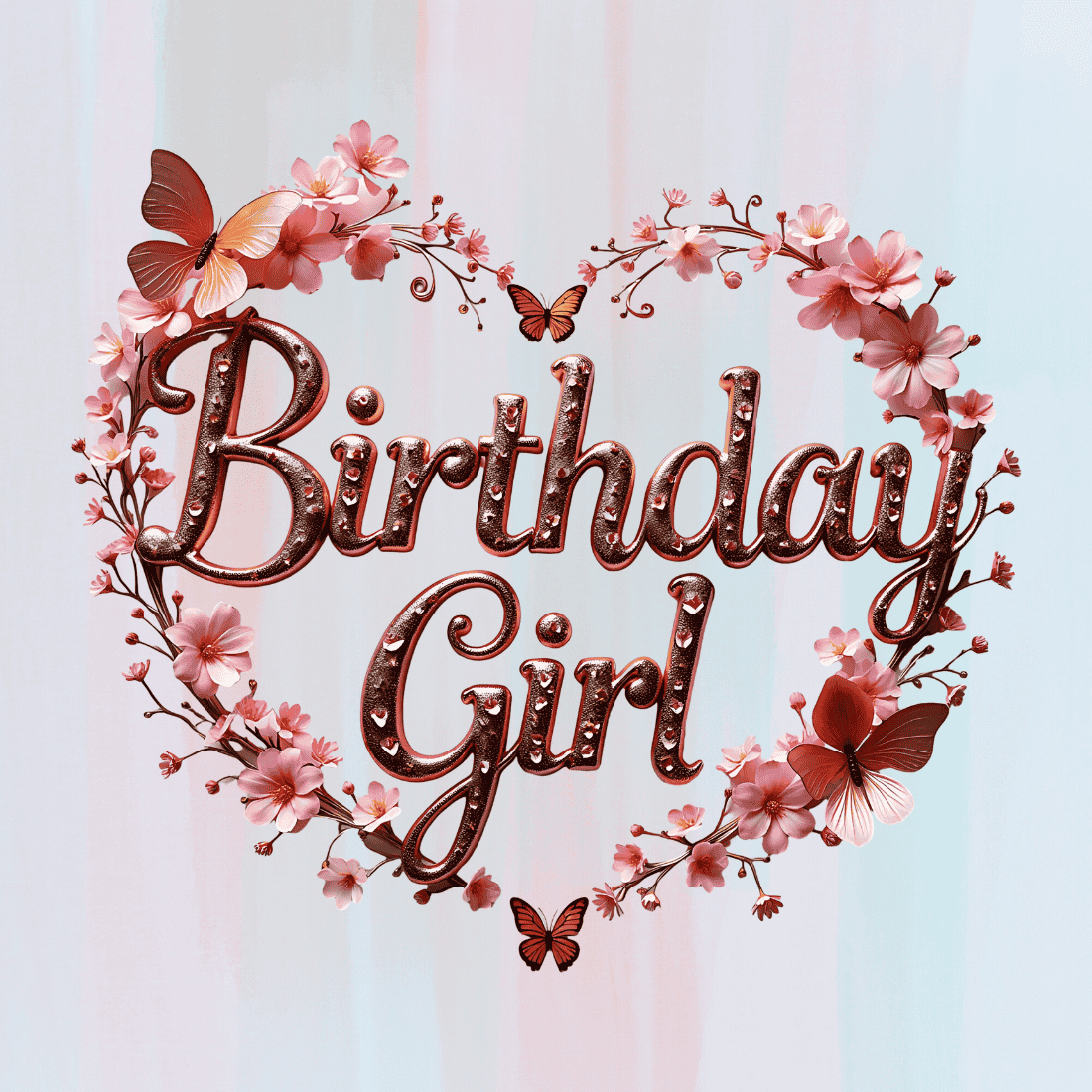 Birthday Girl Graphic T-shirt Design preview image.