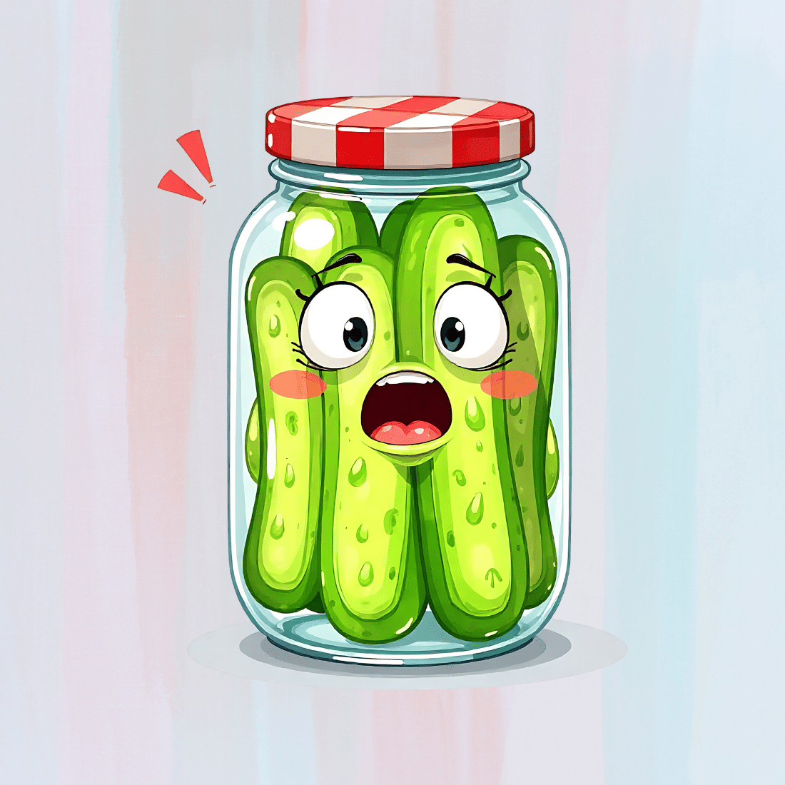 Shocked Pickle Jar T-Shirt Design preview image.