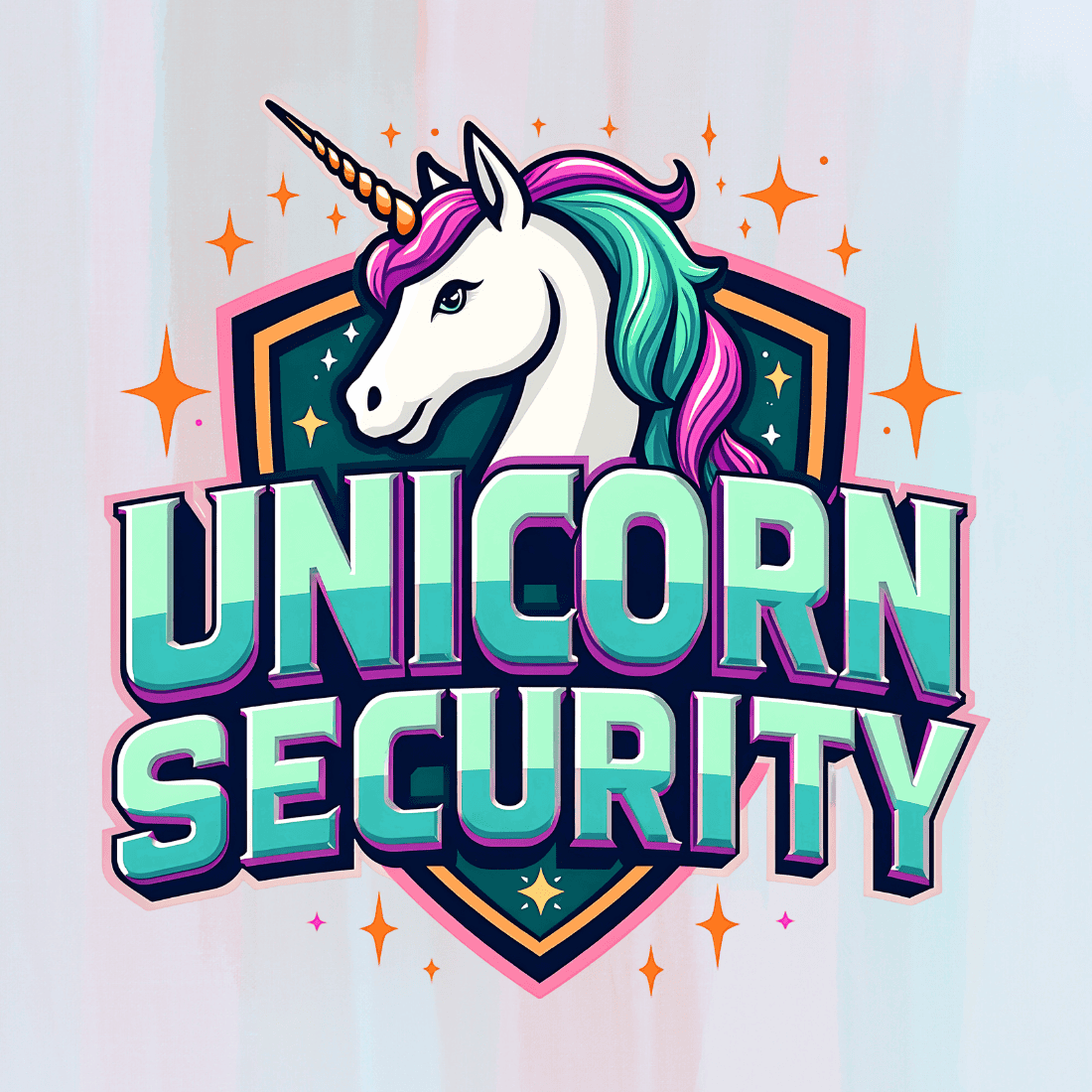 Unicorn Security T-shirt Design preview image.