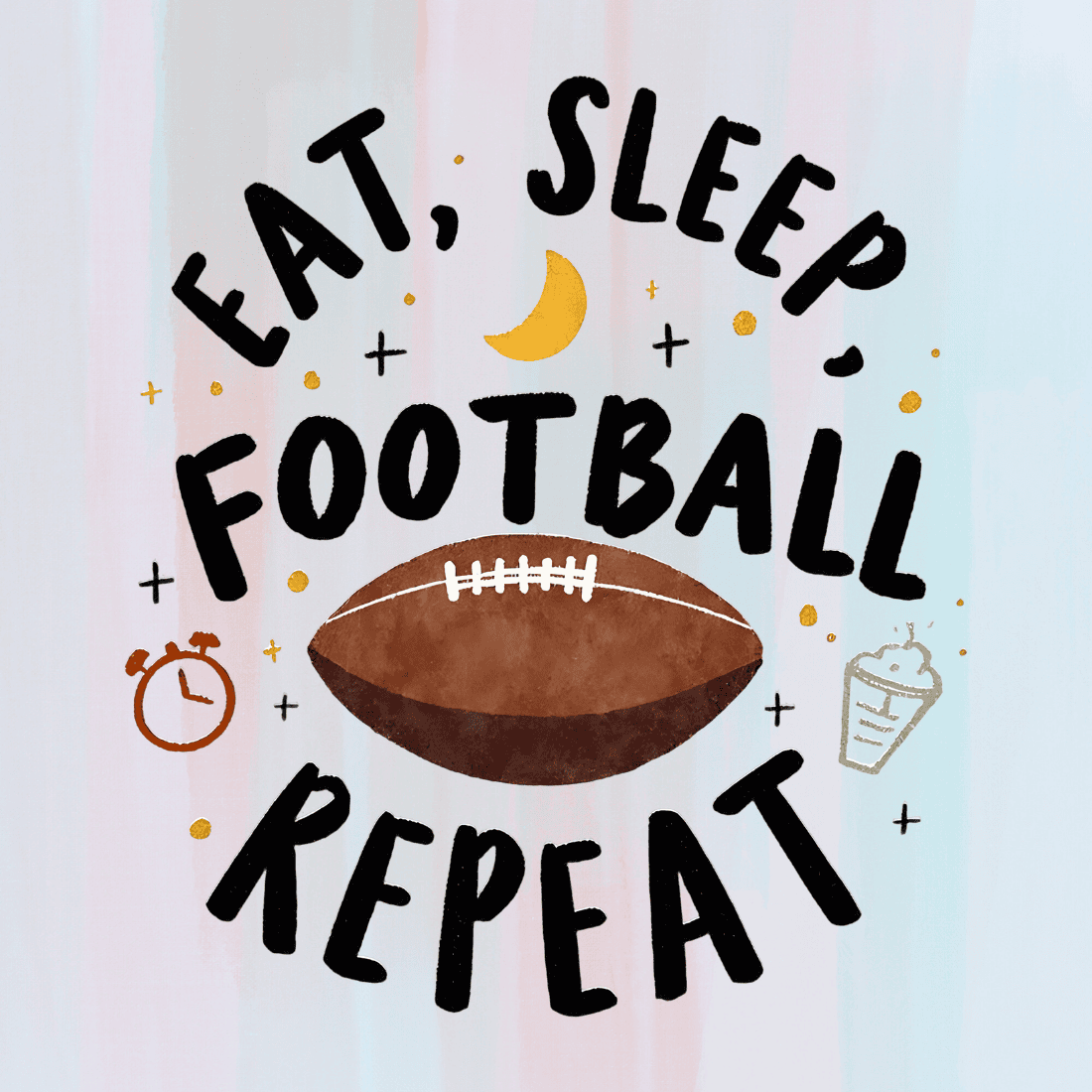 Football Lover T-shirt Design preview image.