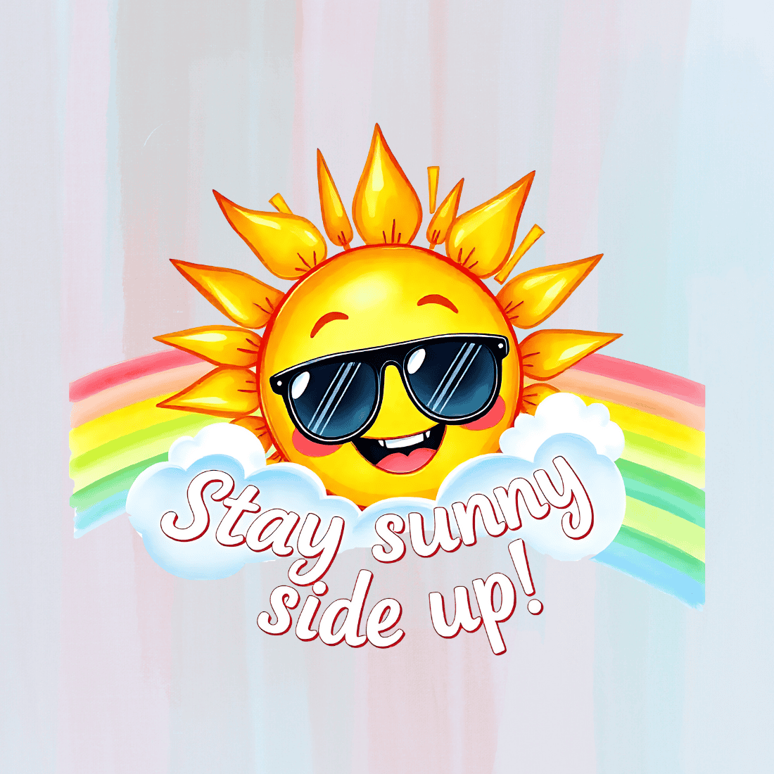 Stay Sunny Side Up T-Shirt Design preview image.