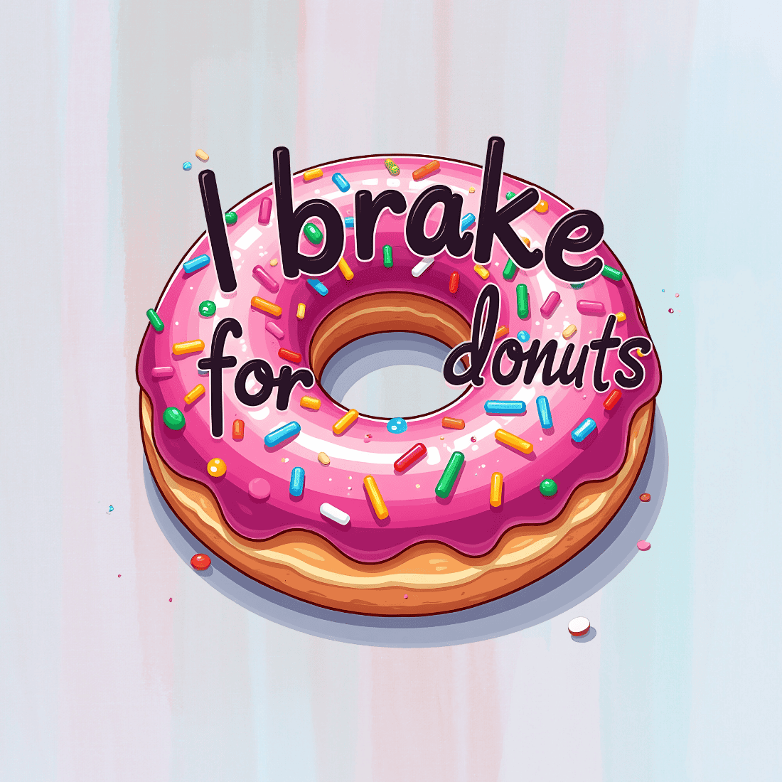 Donut Lover Quote Graphic T-shirt Design preview image.