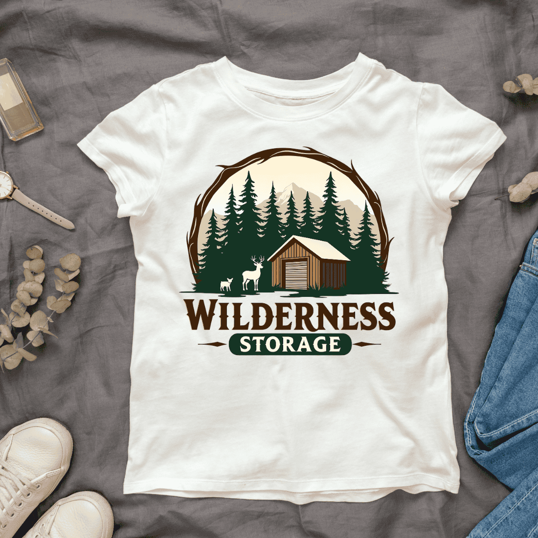 Wilderness Storage T-shirt Design cover image.