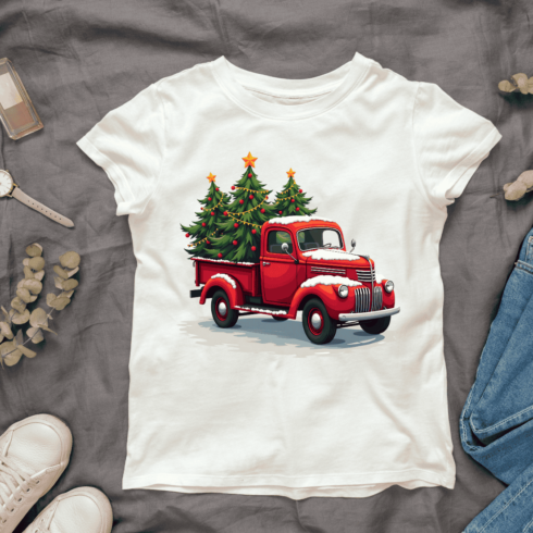 Holiday Truck T-shirt Design cover image.