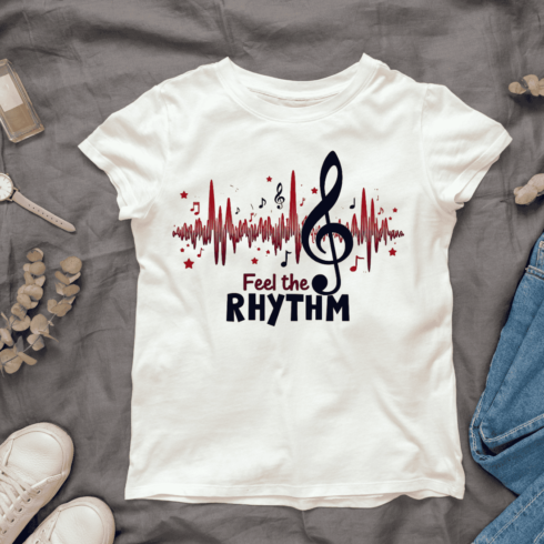 Feel the Rhythm T-shirt Design cover image.