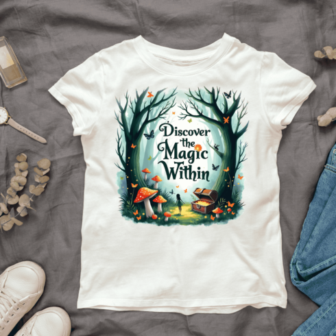 Enchanted Forest T-shirt design cover image.