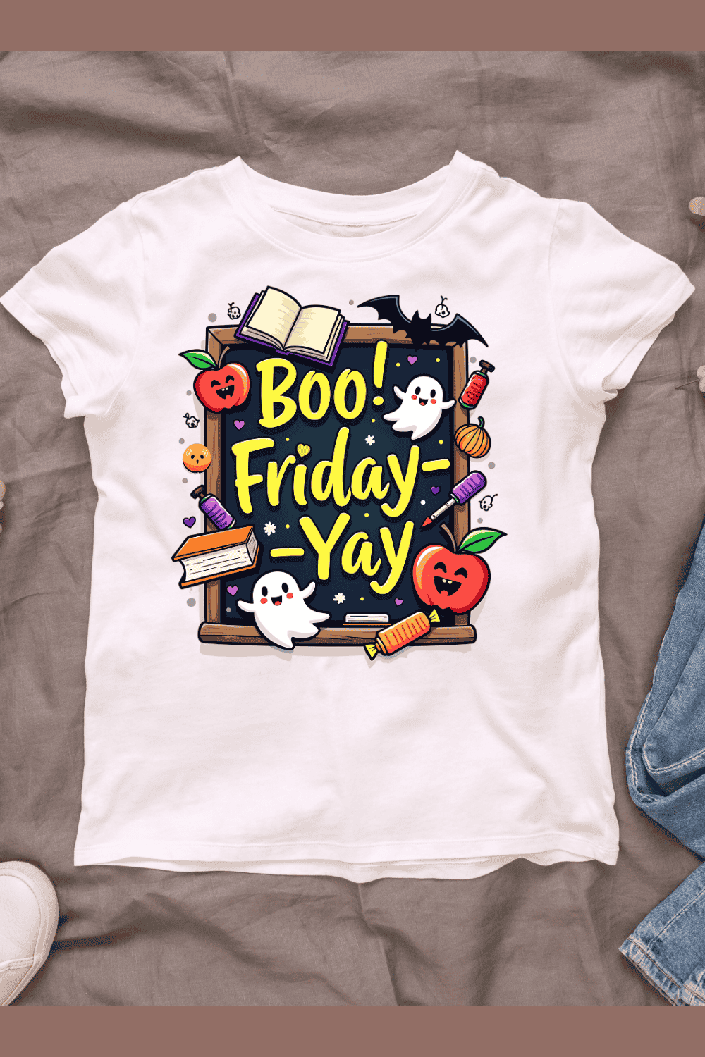 Boo! Friday T-shirt Design pinterest preview image.