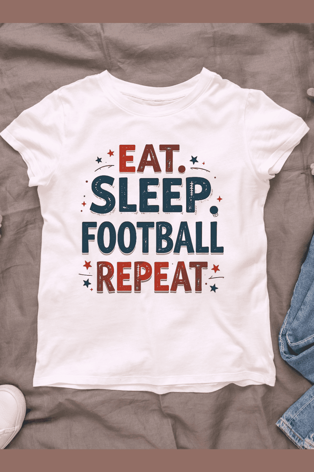 Football Season T-shirt Design pinterest preview image.