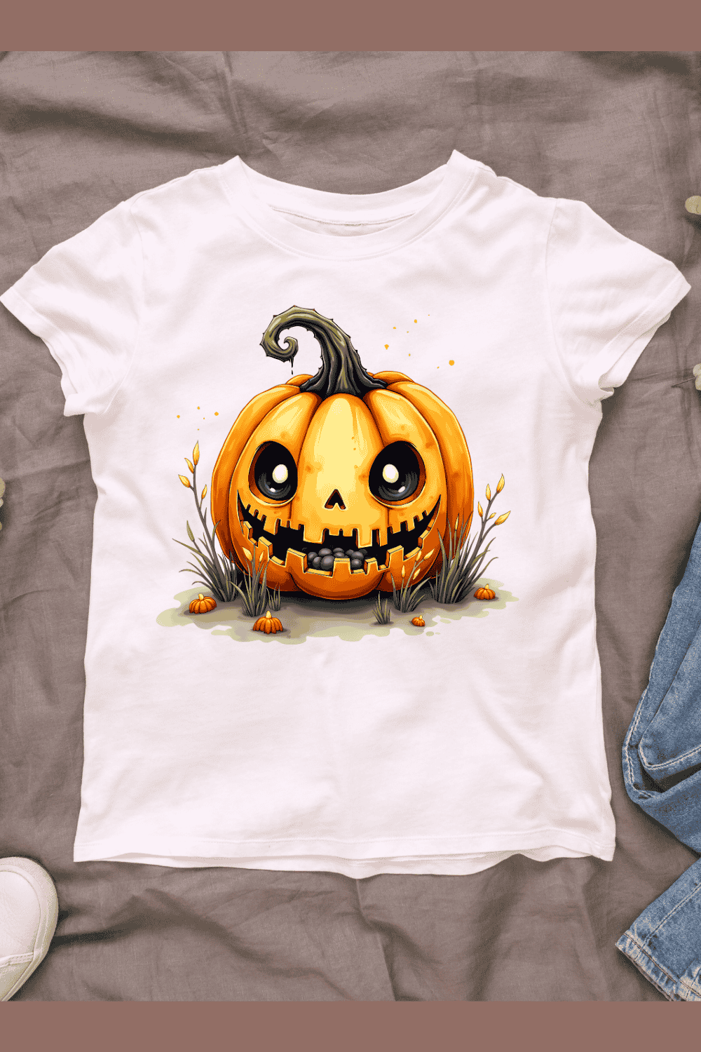 Ghost Pumpkins T-shirt Design pinterest preview image.