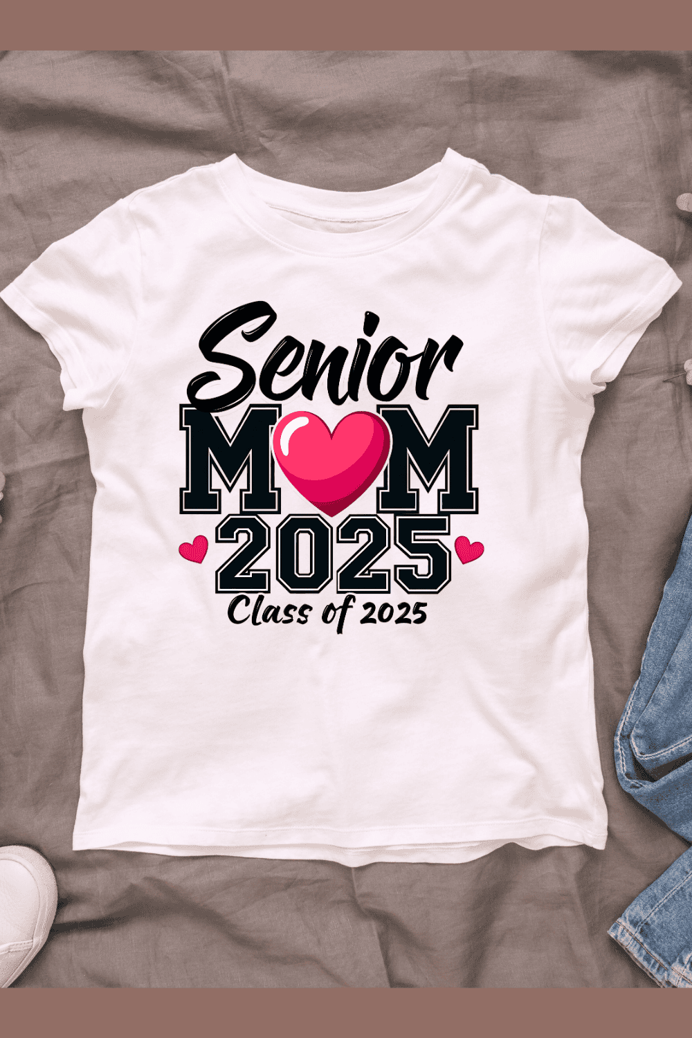 Graduation Mom T-shirt Design pinterest preview image.