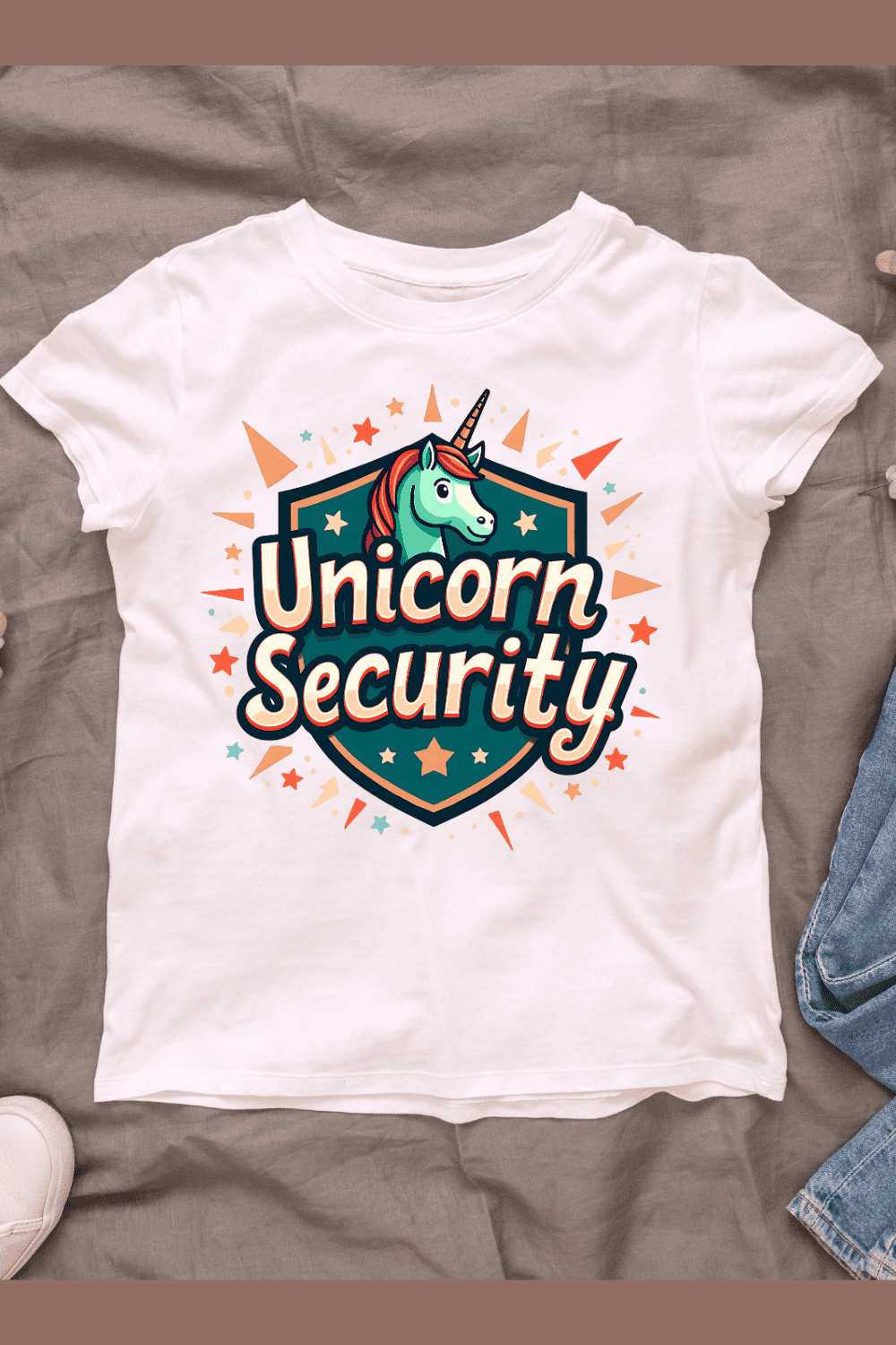 Fantasy Unicorn T-shirt Design pinterest preview image.